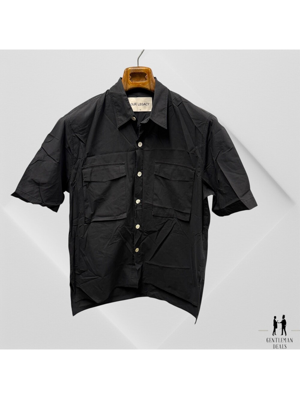 Our Legacy Box shirt button up shirtsleeve Black Colour Medium 48 38US Mens